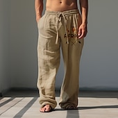 voordelige Klassiek-Voor heren Grafisch Ethiek / Afrikaans Broeken Medium Taille Casual Vakantie Alledaagse kleding Uitgaan Lente Herfst Zwart Wit Groen