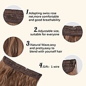 tanie Klip w rozszerzeniach-Luźny Curl Bouncy Curl Włosie synetyczne 22&quot; Przedłużanie włosów Clip in / on Włosy na żyłce 1 paczka Gładki Puszysty Wszystko