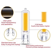 cheap LED Bi-pin Lights-10pcs Dimmable Mini G9 LED Lamp 3W 7W 9W AC 220V 110V LED Corn Bulb COB 360 Beam Angle Replace Halogen Chandelier Lights