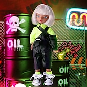 abordables Poupées-Poupée pi shuai de 11 pouces, cheveux blancs, joint 360 bjd fille, poupée interchangeable, jouet pour enfants