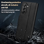 economico Cover Samsung-Custodia per telefono per Samsung Galaxy Z Fold 6 Z Fold 5 Z Fold 4 Z Fold 3 Z Fold 2 copertura posteriore con supporto stand magnetico antiurto retro TPU PU pelle