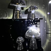 abordables accessoires de photomaton-Champignon boule disco miroir verre laser papierchampignons ornements