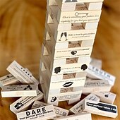 お買い得  恋人のためのバレンタインデー-カップルが自宅でデートしたり、大人のゲームを楽しんだりできる 54 個の積み木
