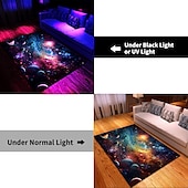 cheap Blacklight Rugs-Blacklight Rug UV Reactive Glow in the Dark Area Rug Kitchen Mat Non-Slip Oil Proof Trippy Galaxy Floor Mat Livingroom Rug Indoor Outdoor Mat Bedroom Decor Bathroom Mat Entrance Rug Door Mat