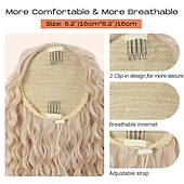 abordables Coletas-Correa Coletas Suave / Natural / Fácil vestidor Pelo sintético Pedazo de cabello La extensión del pelo Rizado 26 pulgadas Fiesta / Fiesta / Noche / Ropa Cotidiana