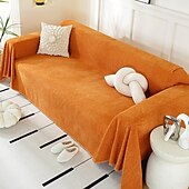 economico Coperte per divano-Copridivano In Ciniglia Tinta Unita Moderno E Minimalista Antigraffio Di Gatto Pacchetto Completo Copridivano Universale Per Tutte Le Stagioni