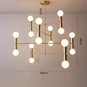 Χαμηλού Κόστους Σχέδιο Sputnik-led μενταγιόν 55/100cm φωτιστικό οροφής ρυθμιζόμενο ύψος μενταγιόν μοντέρνο φωτιστικό οροφής μέσα του αιώνα για σαλόνι, τραπεζαρία, κουζίνα