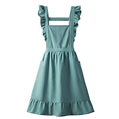 economico grembiule-grembiule, cucina, cucina domestica, speciale tessuto impermeabile e resistente all&#039;olio a doppio strato, grazioso grembiule da donna in stile principessa