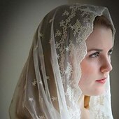 Недорогие Плащи и накидки-Средневековый Эпоха возрождения 17ый век Головные уборы Рен Фэр Викинг Свадьба Эльфийский Кружева Цветочный принт Жен. Селтик фантазия Королевский На каждый день Взрослые Шарф
