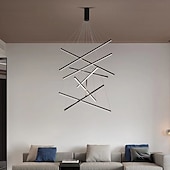 abordables Lustres style Spoutnik-Lampe suspendue LED à intensité variable 3/5/7 têtes, luminaire moderne pour îlot de cuisine, éclairage suspendu réglable pour îlot de cuisine, lustre LED noir pour salle à manger, chambre à coucher