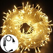 cheap Plug String Lights-50M/100M Outdoor Waterproof Light String 8 Modes Iron Shell Waterproof Garden String Lights for Christmas Festivals &amp; Parties