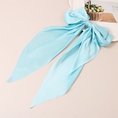 cheap Hair Styling Accessories-Bow Hair Clips for Women, Soft Long Tail Large Bow Hair Slides, Metal Spring Clip Vintage Silk Headbands, Elegant Hair Accessories, Gifts for Women Girl