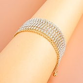 voordelige Accessoires en meer-Choker ketting Lichaamsketting Цепочка для тела Elegant en luxueus Glitter Sexy Strass Legering Voor Schijf Cosplay Carnaval Dames Kostuum juwelen Mode-sieraden