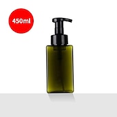 abordables Accessoires pour salle de bains-1 distributeur de savon moussant rechargeable – Flacon pompe de 450 ml pour savon liquide et lotion – Fournitures de salle de bain pratiques et respectueuses de l&#039;environnement.