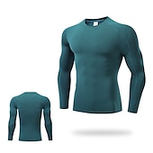 economico T-shirt e canotte attive da uomo-Per uomo maglietta Maglia da palestra Maglia a compressione Camicia fitness Top da uomo Girocollo Manica lunga Sportivo Da mare Per uscire Casual / quotidiano Asciugatura rapida Traspirazione del