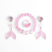 preiswerte Tragbare Accessoires-Festival Performance Requisiten Prinzessin Kleid Zubehör Set Meerjungfrau farbiger Schmuck Mädchen Kleid Zubehör Kinder