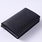 cheap Storage &amp; Organization-8-cards Men&#039;s Wallet Card Holder, Minimalist, RFID Anti-theft Scan Pop-up Aluminum Alloy Card Box