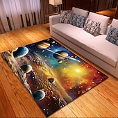 cheap Blacklight Rugs-Blacklight Rug UV Reactive Glow in the Dark Area Rug Kitchen Mat Non-Slip Oil Proof Trippy Galaxy Floor Mat Livingroom Rug Indoor Outdoor Mat Bedroom Decor Bathroom Mat Entrance Rug Door Mat