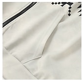 preiswerte Vintage Ethnische Hoodies-Herren Stammes Grafik-Drucke Hoodie Sweatshirt Kapuze Hoodies Pullover Kapuzenpullover mit Reißverschluss Langarm Sweatshirt mit Kapuze Mit Kapuze Sport 3D-Druck Festtage Urlaub Strassenmode Weiß Blau