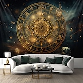 billige boho billedvev-tarot spådom astrologi hengende billedvev veggkunst stor billedvev veggmaleri dekor fotografi bakteppe teppe gardin hjem soverom stue dekorasjon