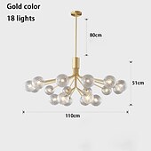 preiswerte Sputnik-Design-9-Licht 110 cm Laterne Desgin Insel Design Pendelleuchten Kupfer Glas Künsterlischer Stil Stilvoll Messing Modern Nordischer Stil 110-120V 220-240V