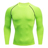 economico T-shirt e canotte attive da uomo-Per uomo maglietta Maglia da palestra Maglia a compressione Camicia fitness Top da uomo Girocollo Manica lunga Sportivo Da mare Per uscire Casual / quotidiano Asciugatura rapida Traspirazione del