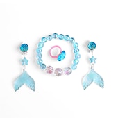 preiswerte Tragbare Accessoires-Festival Performance Requisiten Prinzessin Kleid Zubehör Set Meerjungfrau farbiger Schmuck Mädchen Kleid Zubehör Kinder