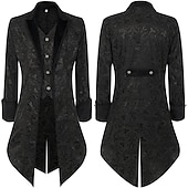 cheap Outerwear-Steampunk 18th Century 17th Century Coat Tuxedo Tailcoat Ren Faire Vampire Solid Colored Men&#039;s Steampunk Carnival Masquerade Party / Evening Adults&#039; Coat