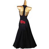 Χαμηλού Κόστους Πρότυπη Αίθουσα Χορού-Επίσημος Χορός Φούστες Πέταλα Φούντα Γυναικεία Επίδοση Εκπαίδευση Μακρυμάνικο Ψηλό Σιφόν Τσίνλον