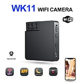 お買い得  屋内IPネットワークカメラ-2023 新しい wk11 ミニカメラ wifi ナイトビジョン小型秘密カメラモーション起動 hd dvr ワイヤレスセキュリティカム