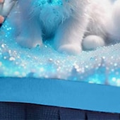 preiswerte Mädchen 3D Tiere-Mädchen 3D Katze Pullover Langarm 3D-Druck Frühling Herbst Modisch Strassenmode bezaubernd kinderkleidung 3-12 Jahre Rundhalsausschnitt Outdoor Casual Täglich Regular Fit