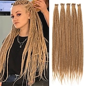abordables Crocheter les cheveux-Extension Droit Tresses de boîte Cheveux Synthétiques Rajouts de Tresses 20 pièces