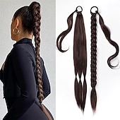 economico Code-A cordoncino Code Soffice / Naturale / Facile da indossare Capelli sintetici Pezzo di capelli Estensione capelli Liscio 81 cm Da sera / Festa / Serata / Da tutti i giorni