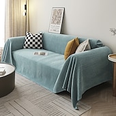 economico Coperte per divano-Copridivano In Ciniglia Tinta Unita Moderno E Minimalista Antigraffio Di Gatto Pacchetto Completo Copridivano Universale Per Tutte Le Stagioni