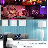 abordables Luces inteligentes-Lámpara de vela inteligente tuya wifi e14, bombilla led con control remoto por aplicación inteligente, 1/4/6 Uds. 85-265v