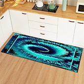 preiswerte Küchenteppiche &amp; Matten-3D-Wirbelmuster-Bereichsteppich, Küchenmatte, rutschfeste, ölbeständige Bodenmatte, Wohnzimmerteppich, Innen- und Außenmatte, Schlafzimmerdekor, Badezimmermatte, Eingangsteppich, Türmatte