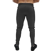 cheap Men&#039;s Active Pants-Men&#039;s Trousers Track Pants Jogging Pants Outdoor Athleisure Daily Sports Soft Comfortable Pocket Drawstring Elastic Waist Color Block Full Length Fashion Casual Activewear Wine Red Black Micro-elastic
