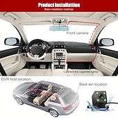 abordables DVR pour voiture-Caméra de tableau de bord 4 pouces pour voiture, dvr 24h hd 1080p, enregistreur vidéo à double objectif 1080p, boîte noire, dashcam de cycle, miroir, enregistreur de conduite