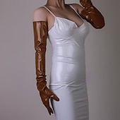 preiswerte Zubehör-Opernhandschuhe Lange Handschuhe Abendhandschuhe Lange Handschuhe Sexy Punk &amp; Gothic PU (Polyurethan) Für Scheibe Cosplay Karneval Damen Modeschmuck Modeschmuck