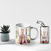 お買い得  結婚祝い-パーソナライズドフォトコーヒーマグ - 家族向けカスタムマグギフトクリスマスギフトマグセラミックマグ11oz