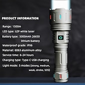 זול אורות עבודה-פנסים נטענים LED פנס טקטי בהיר סופר בהיר, פנסים כף יד ניתנים להגדלה בקיבולת עוצמה גבוהה עבור חירום מתנה לקמפינג טיולים