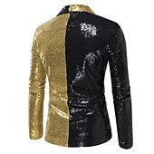 preiswerte Outfits-Retro Vintage Disko 1980er Anzüge &amp; Blazer Disco Pailletten Herren Karnevalskostüm Maskerade Party / Abend Pride Parade Pride-Monat Erwachsene Mantel Hemd Krawatte