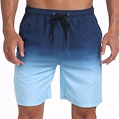 billiga simshorts för män-Herr Boardshorts Badkläder Badshorts Strand Simbassäng Andningsfunktion Snabb tork Löpning Fritid Snörning Elastisk midja Foder Lutning Knelängd Gymnastik Sportkläder Rodnande Rosa Blå Microelastisk