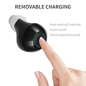 abordables Dispositivos electrónicos de cuidado personal-Audífono ITE invisible recargable - Amplificador de sonido digital mini con tono ajustable para ancianos apoyo para pérdida auditiva