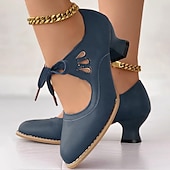 cheap Vintage Heels-Women&#039;s Vintage Lace-Up Leather Heels - Elegant Cut-Out Oxford Shoes for Retro and Formal Occasions