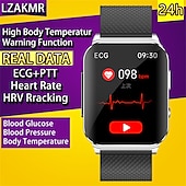 economico Smartwatch-Orologio Smart EP03 per Uomini 24h PTT ECG Frequenza Cardiaca Pressione Sanguigna Temperatura Bracciale Monitoraggio Non Invasivo della Glicemia Smartwatch