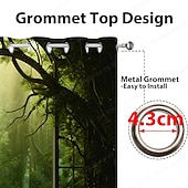 billiga Gardiner och draperier-2 paneler landskap skog gardin draperier mörkläggningsgardin för vardagsrum sovrum kök fönster behandlingar värmeisolerat rum mörkläggning