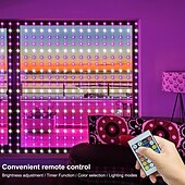 abordables Lumières intelligentes-Rideau lumineux fantôme Bluetooth RVB pour réception de mariage élégant – Guirlande lumineuse à LED 300/450 LED alimentée par USB avec fil de cuir pour décoration de fête