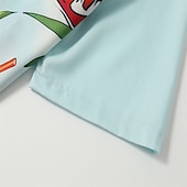 billiga Mat och Dryck-Herr Kokosnötsträd Bokstav Dryck Skjorta Hawaii skjorta Aloha skjorta Kort ärm Skjorta Nedvikt Tropisk Mode Hawaiisk Utomhus Gata Ledigt Vit Marinblå Marinblå 3D-tryck S M L