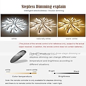 economico Lampade da soffitto con dimmer-plafoniera a led dimmerabile moderna dente di leone stile nordico lampada da soffitto in acrilico design minimalista a strati soggiorno luci della sala da pranzo ac220v solo dimmerabile con